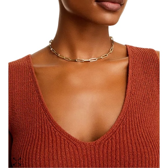 ✨ZOE LEV - Los Angeles - 14k Gold Paperclip Chain 15 inch - Picture 2 of 3